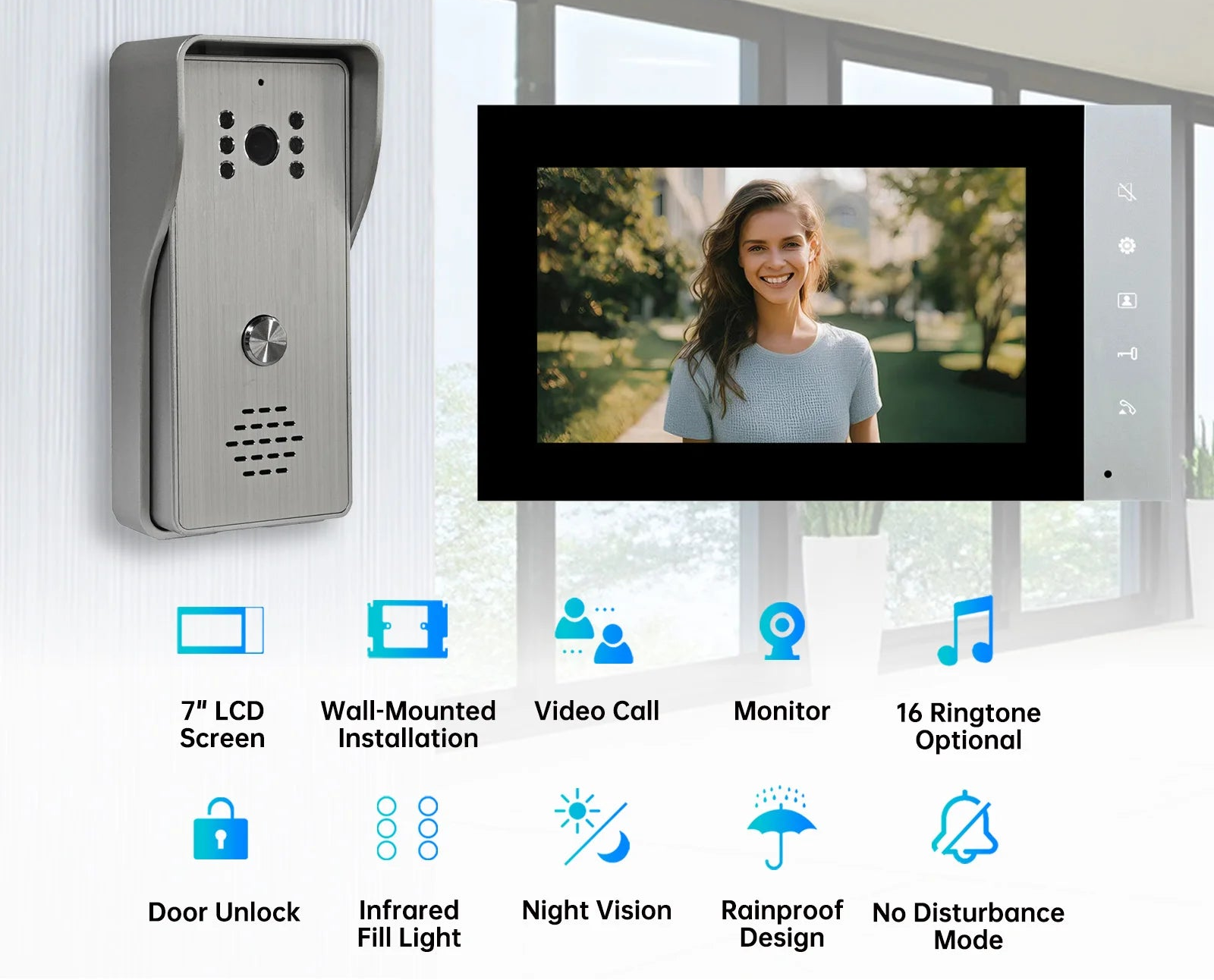 SMART Video Intercom WIFI Waterproof doorbell.