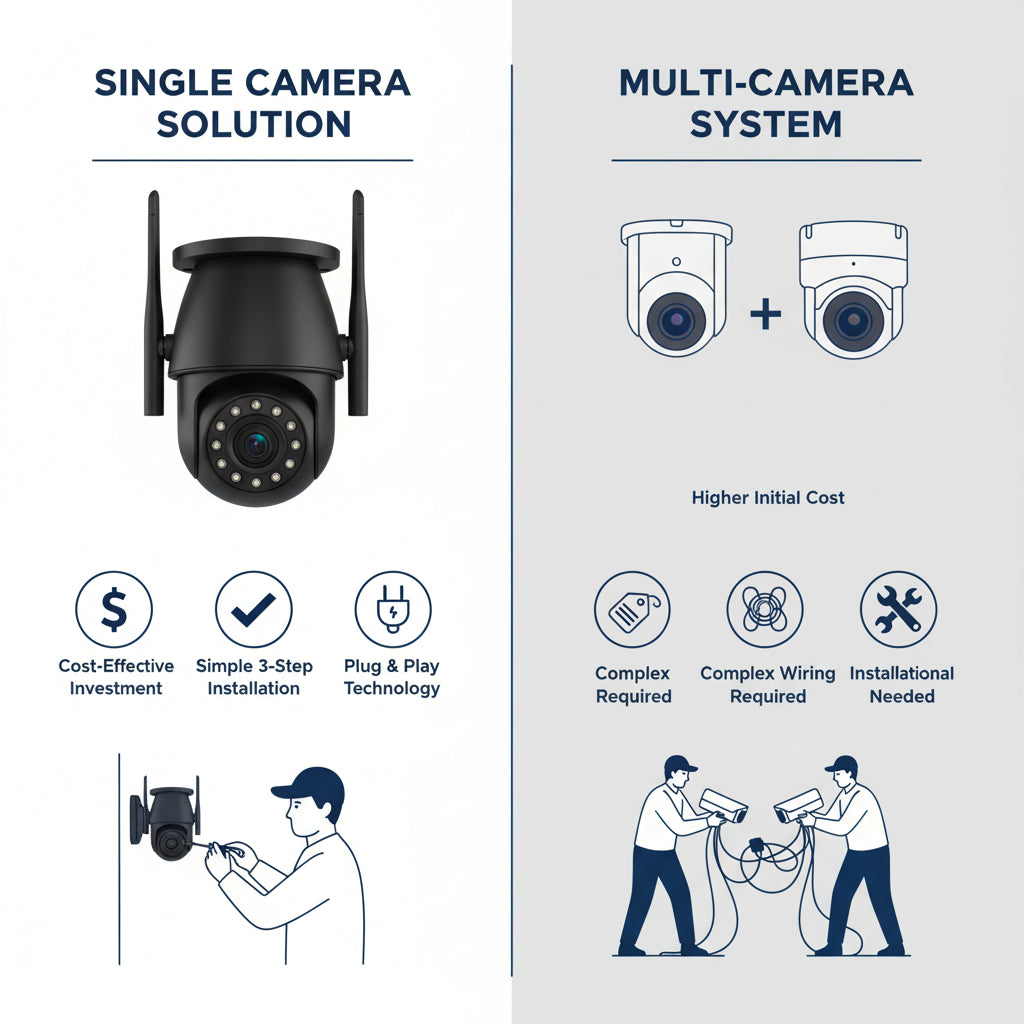 SMART 4k security Camera Outdoor AI Auto Camera CCTV Audio Video Surveillance